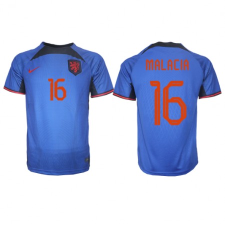 Alankomaat Tyrell Malacia 16 Vieras Mm-Kisat 2022 - Jalkapallo Pelipaidat (S/S)